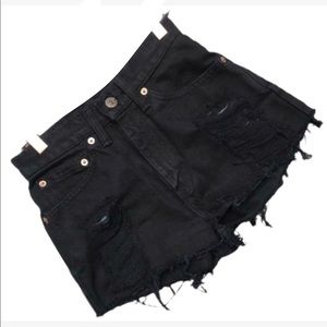 LEVIS Relaxed Regular Fit Distressed Jean Shorts